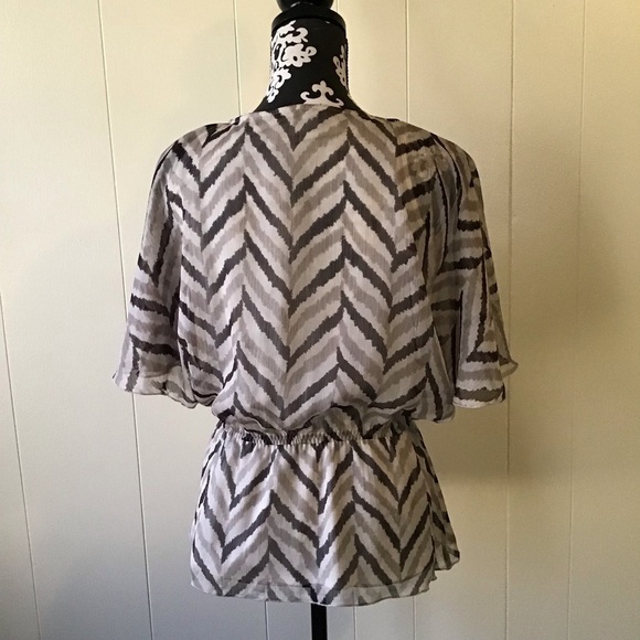 Banana Republic Peplum Chevron Print  Blouse - Picture 7 of 8